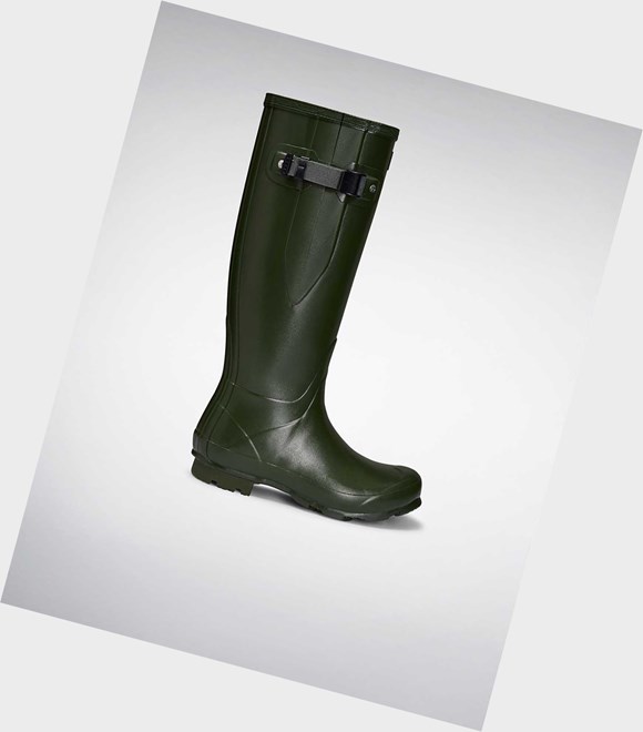 Bottes Courtes Hunter Norris Field Side Corta Wellington Adjustable Femme Vert | 36724JHXR