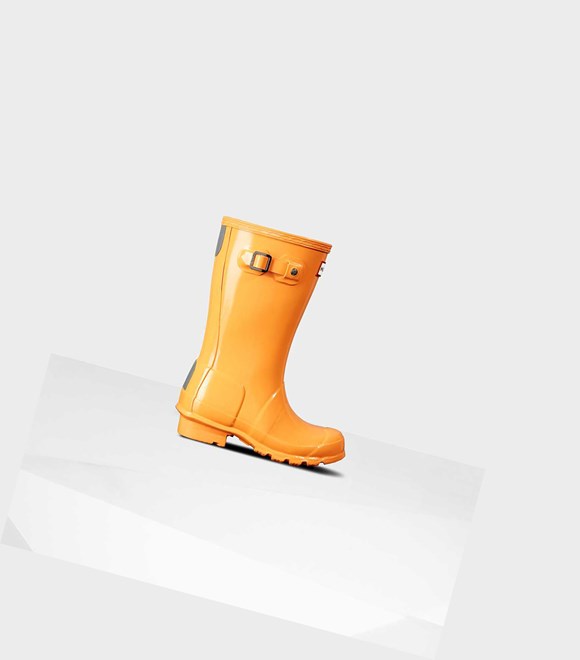 Bottes Courtes Hunter Original Big Gloss Wellington Enfant Orange | 56802ZTYP