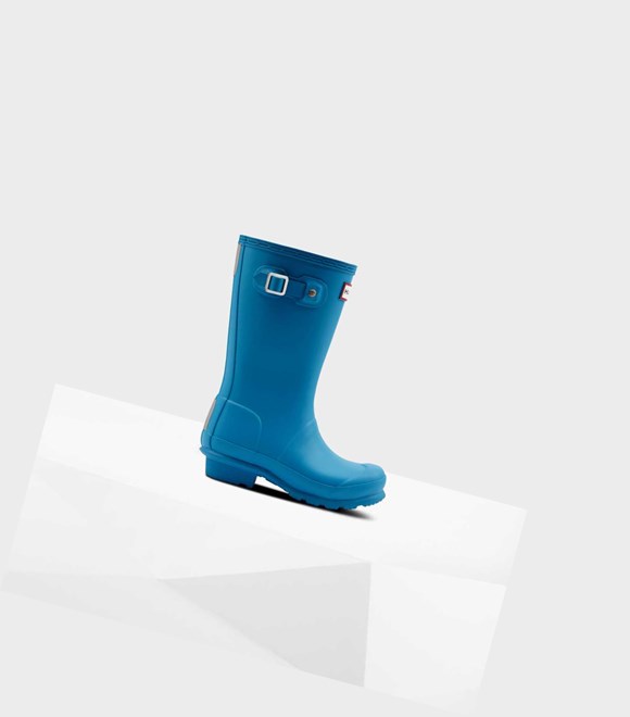 Bottes Courtes Hunter Original Big Wellington Enfant Bleu | 07613VFAO