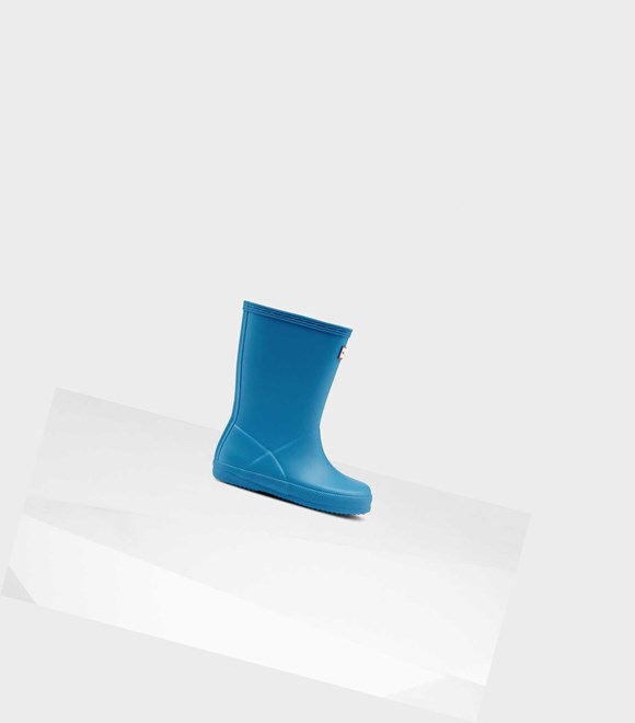 Bottes Courtes Hunter Original First Classiche Wellington Enfant Bleu | 62593BPYO