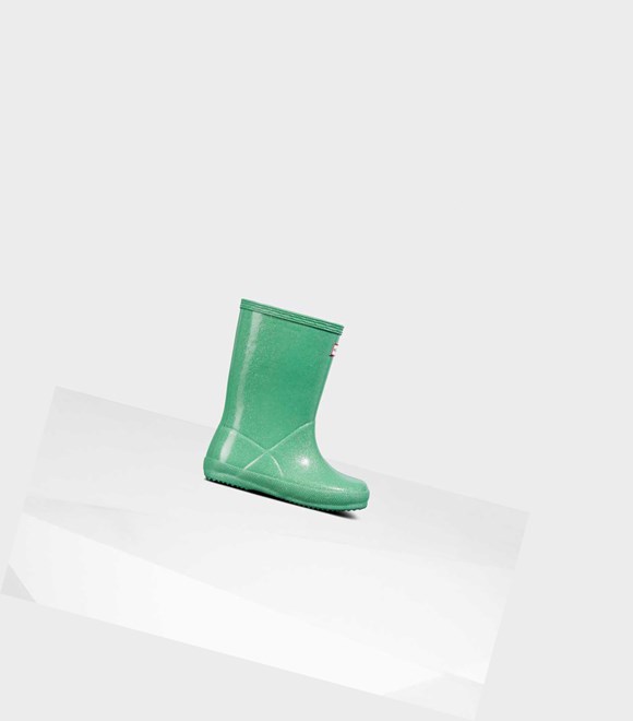 Bottes Courtes Hunter Original First Classiche Starcloud Wellington Enfant Vert | 79041UDTM