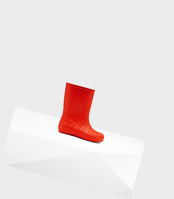 Bottes Courtes Hunter Original First Sea Dragon Texture Wellington Enfant Rouge | 81736UFDM