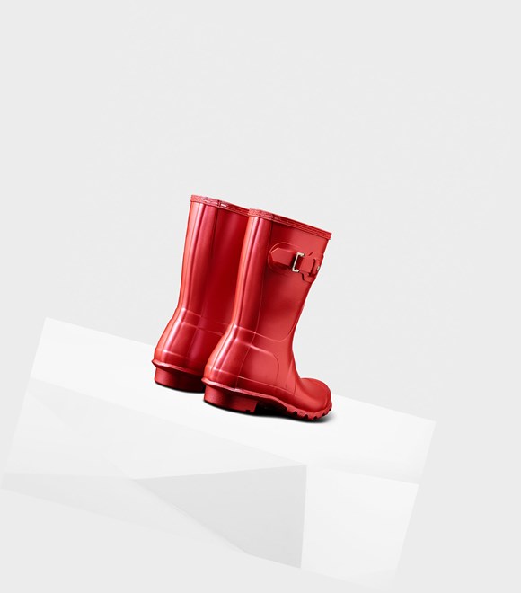 Bottes Courtes Hunter Original Nebula Femme Rouge | 53107IVUB