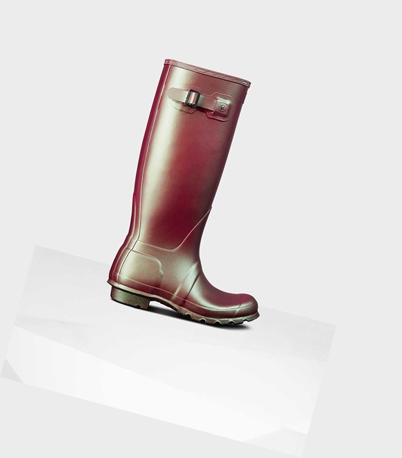 Bottes Hautes Hunter Original Nebula Wellington Femme Rose | 47108IFAW