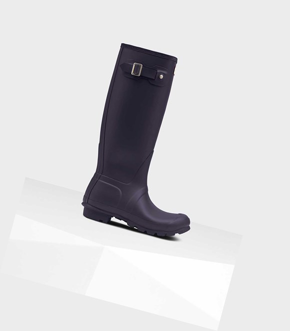 Bottes Hautes Hunter Original Wellington Femme Violette | 37806ZVIM