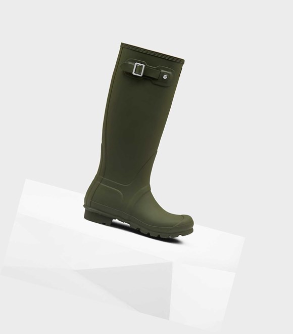 Bottes Hautes Hunter Original Wellington Femme Vert | 48169RDGX