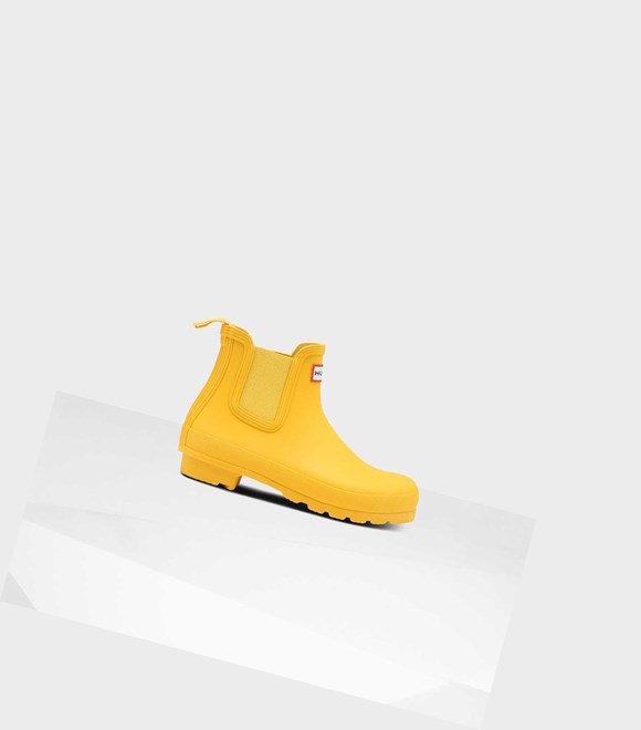 Bottines Chelsea Hunter Original Femme Jaune | 75092OESU