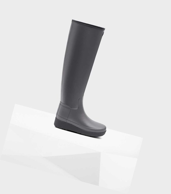 Knee-High Boots Hunter Refined Slim Fit Creeper Femme Grise | 30156ISNW