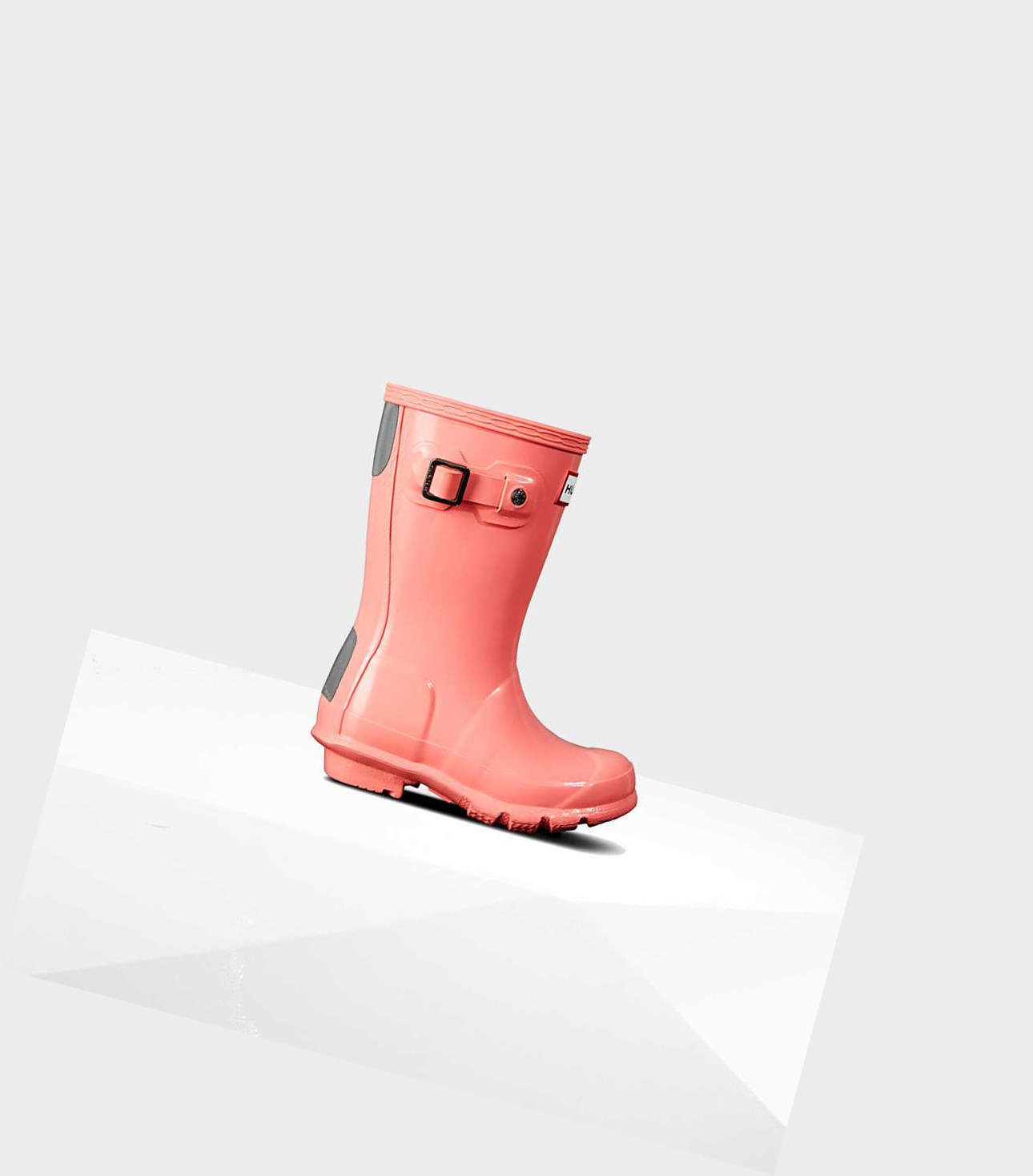 Bottes Courtes Hunter Original Big Gloss Wellington Enfant Rose | 48513RDSV