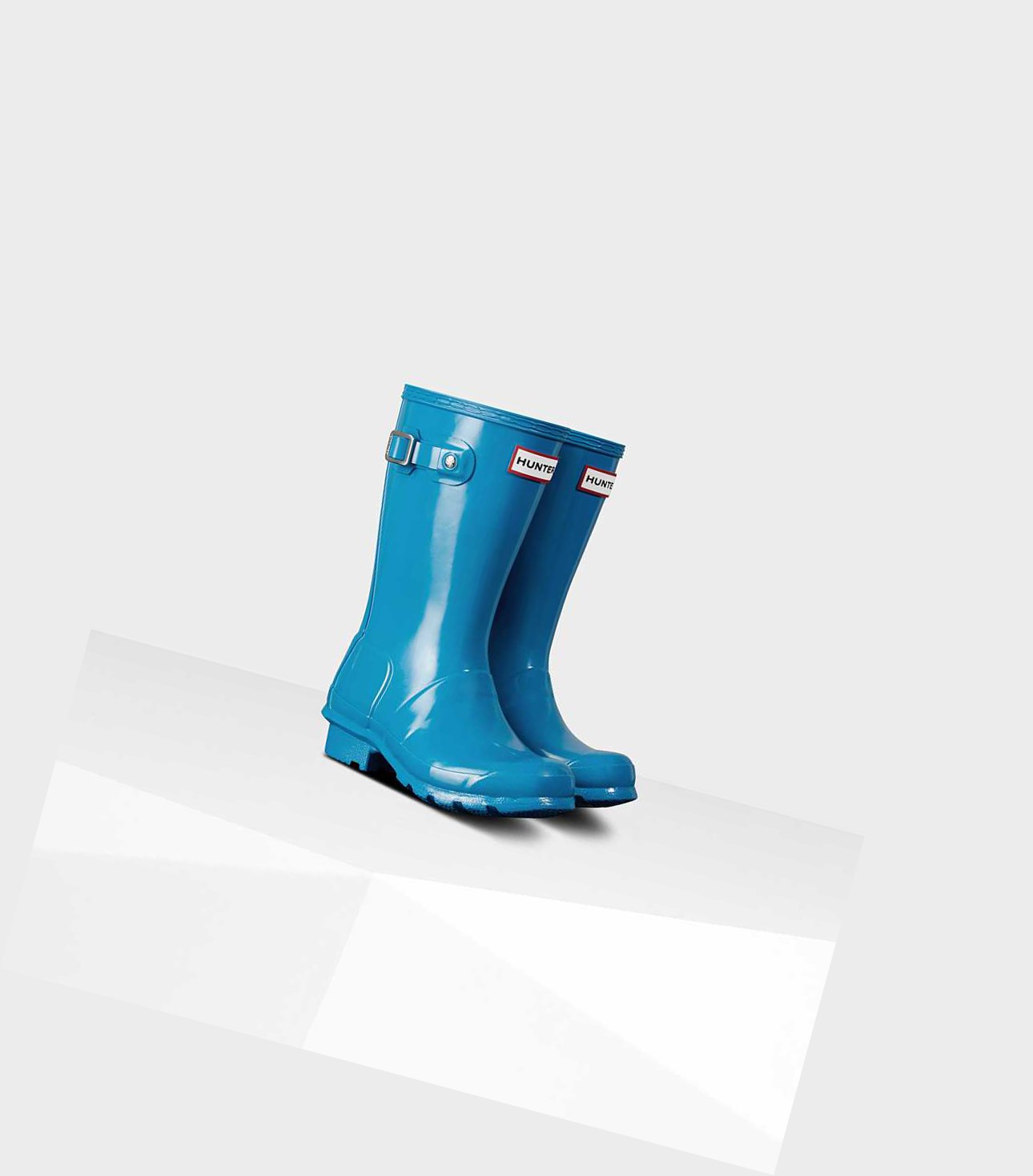 Bottes Courtes Hunter Original Big Gloss Wellington Enfant Bleu | 53197QOBV