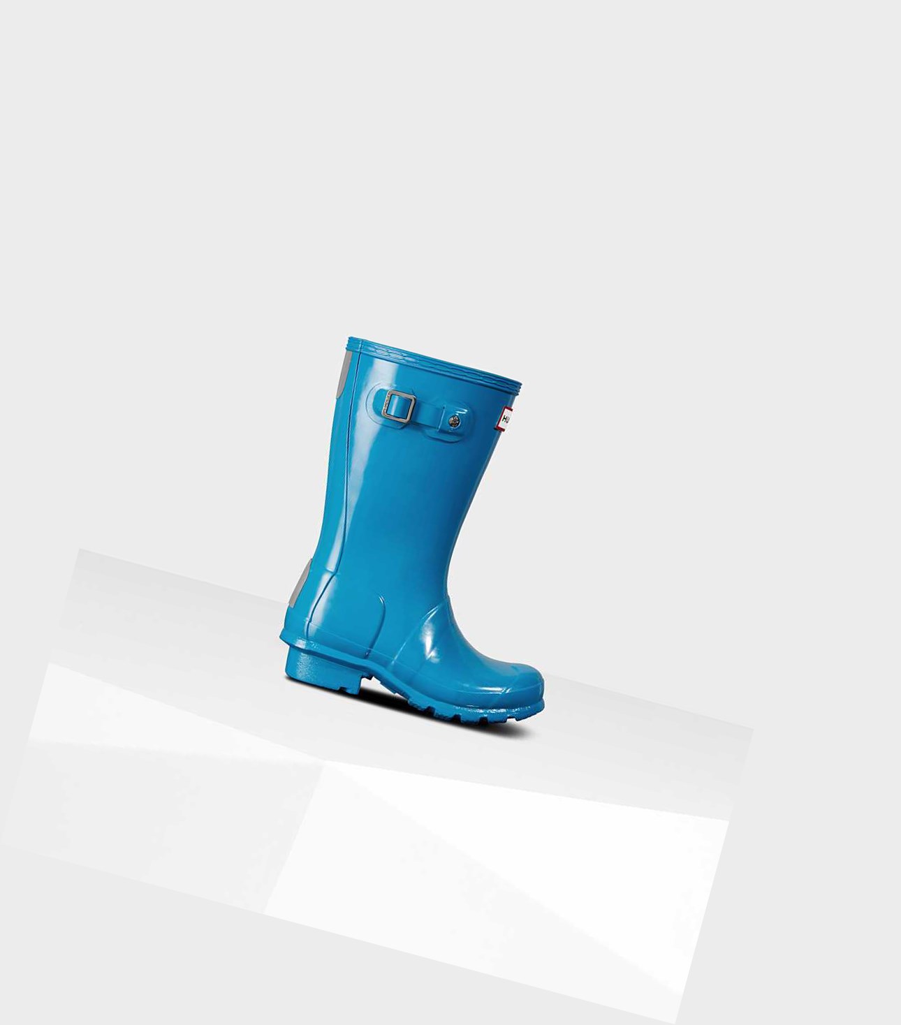 Bottes Courtes Hunter Original Big Gloss Wellington Enfant Bleu | 53197QOBV