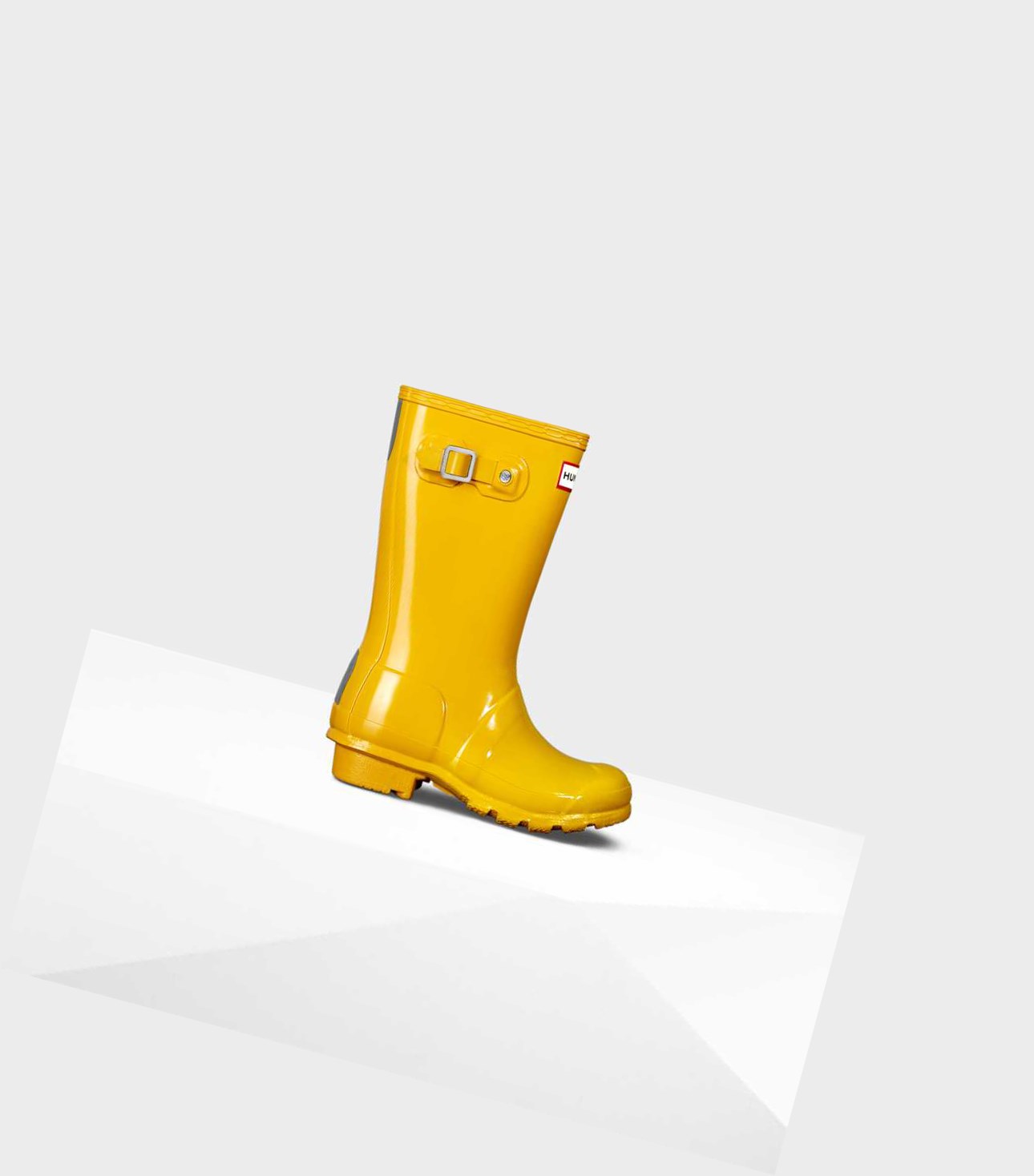 Bottes Courtes Hunter Original Big Gloss Wellington Enfant Jaune | 67812ZETG