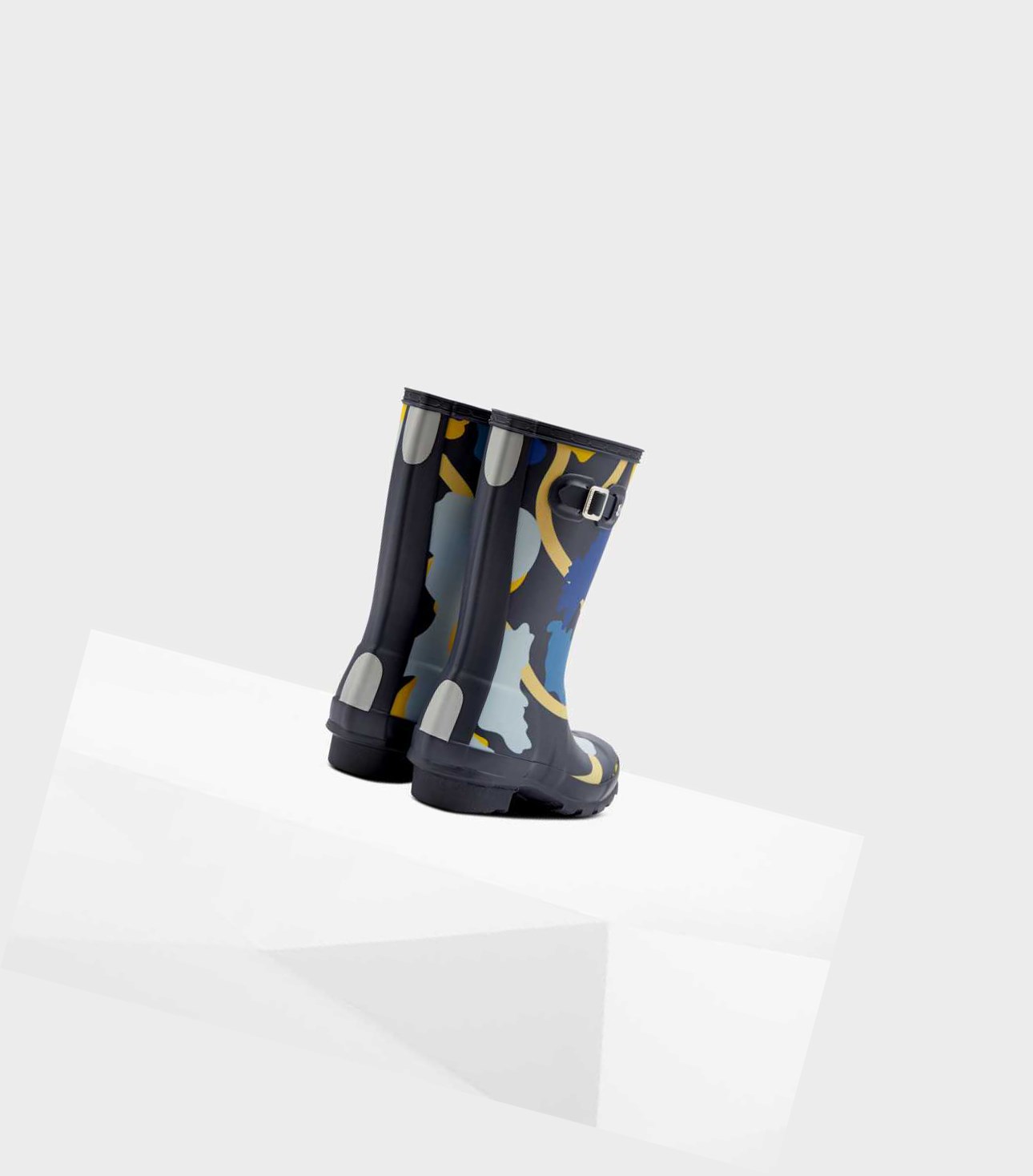 Bottes Courtes Hunter Original Big Rockpool Camo Wellington Enfant Bleu Marine | 14357RKOQ