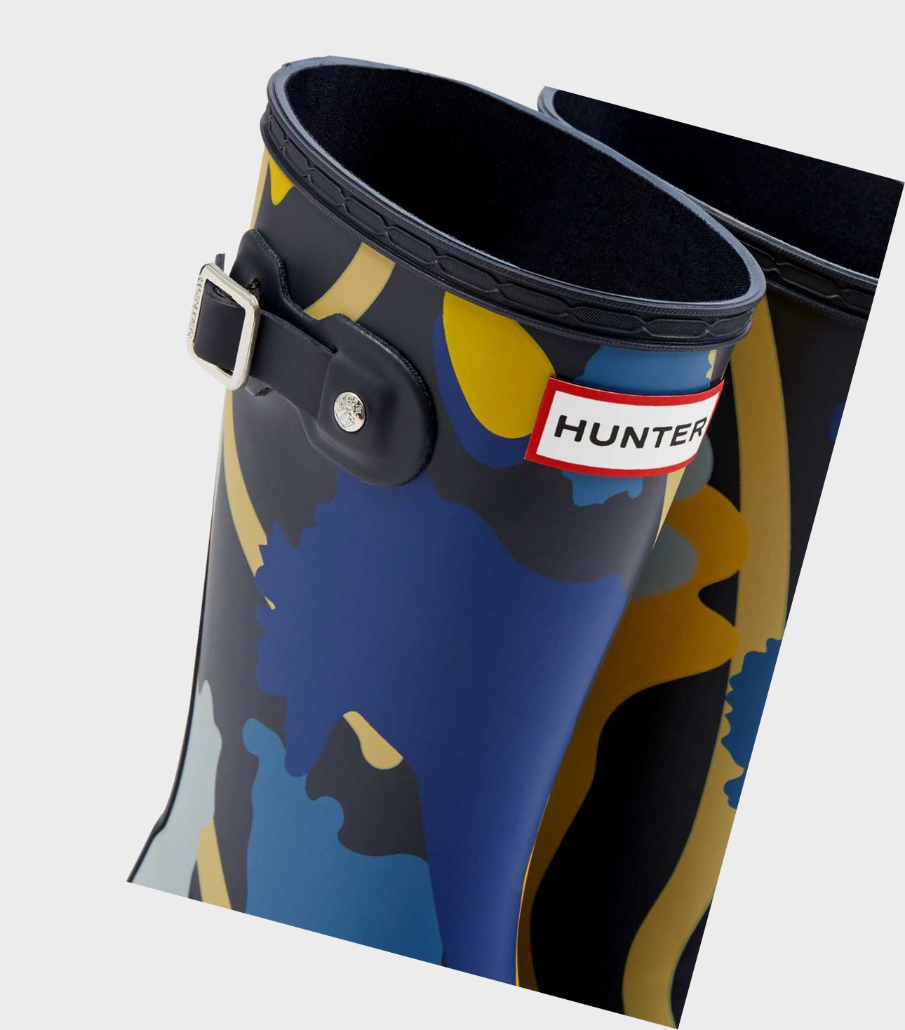 Bottes Courtes Hunter Original Big Rockpool Camo Wellington Enfant Bleu Marine | 14357RKOQ