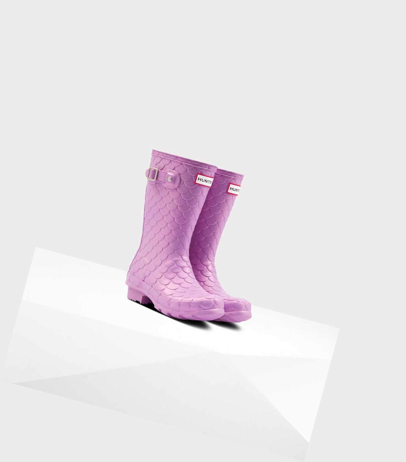 Bottes Courtes Hunter Original Big Sea Dragon Texture Wellington Enfant Violette | 12850VSLO