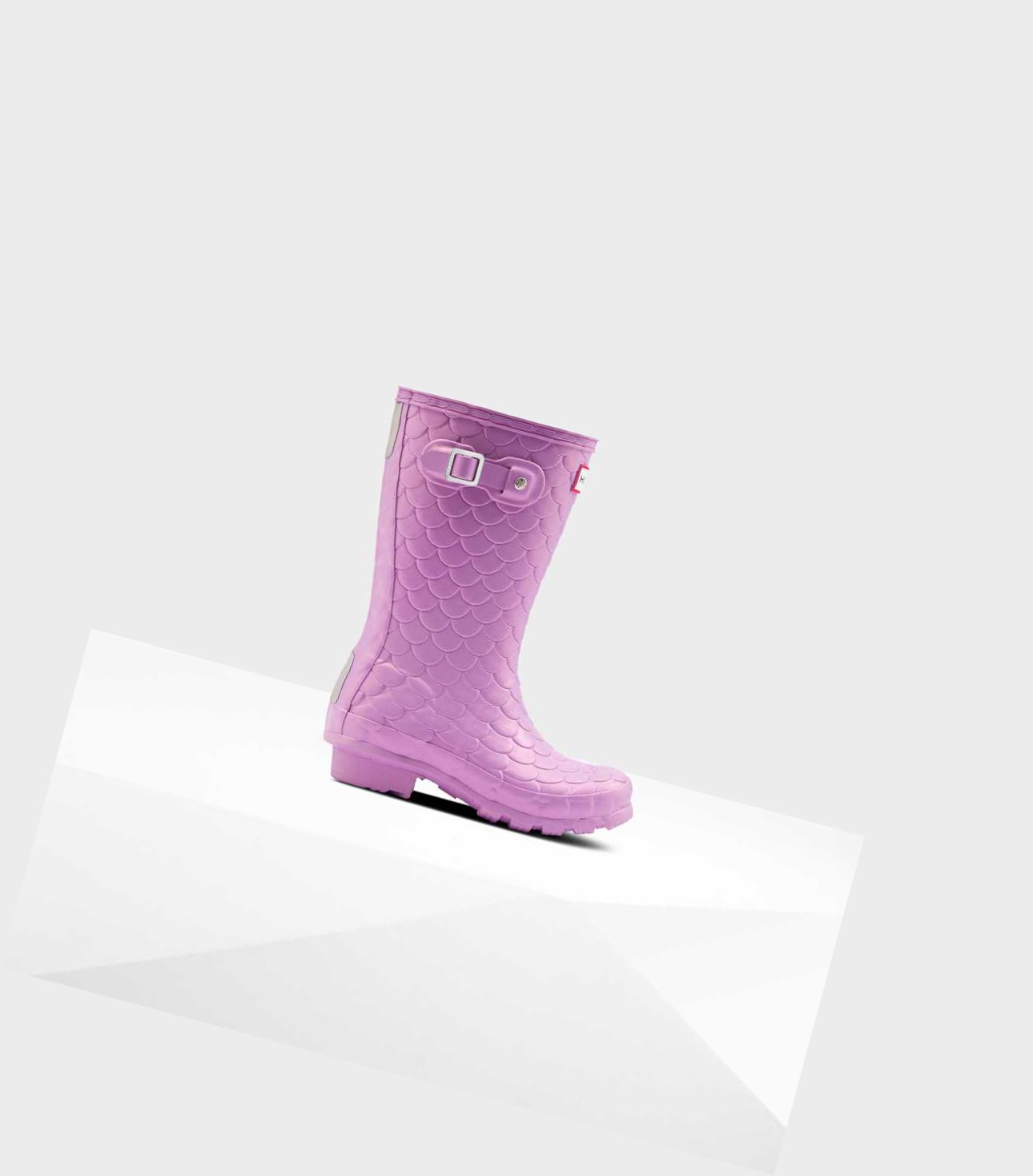 Bottes Courtes Hunter Original Big Sea Dragon Texture Wellington Enfant Violette | 12850VSLO