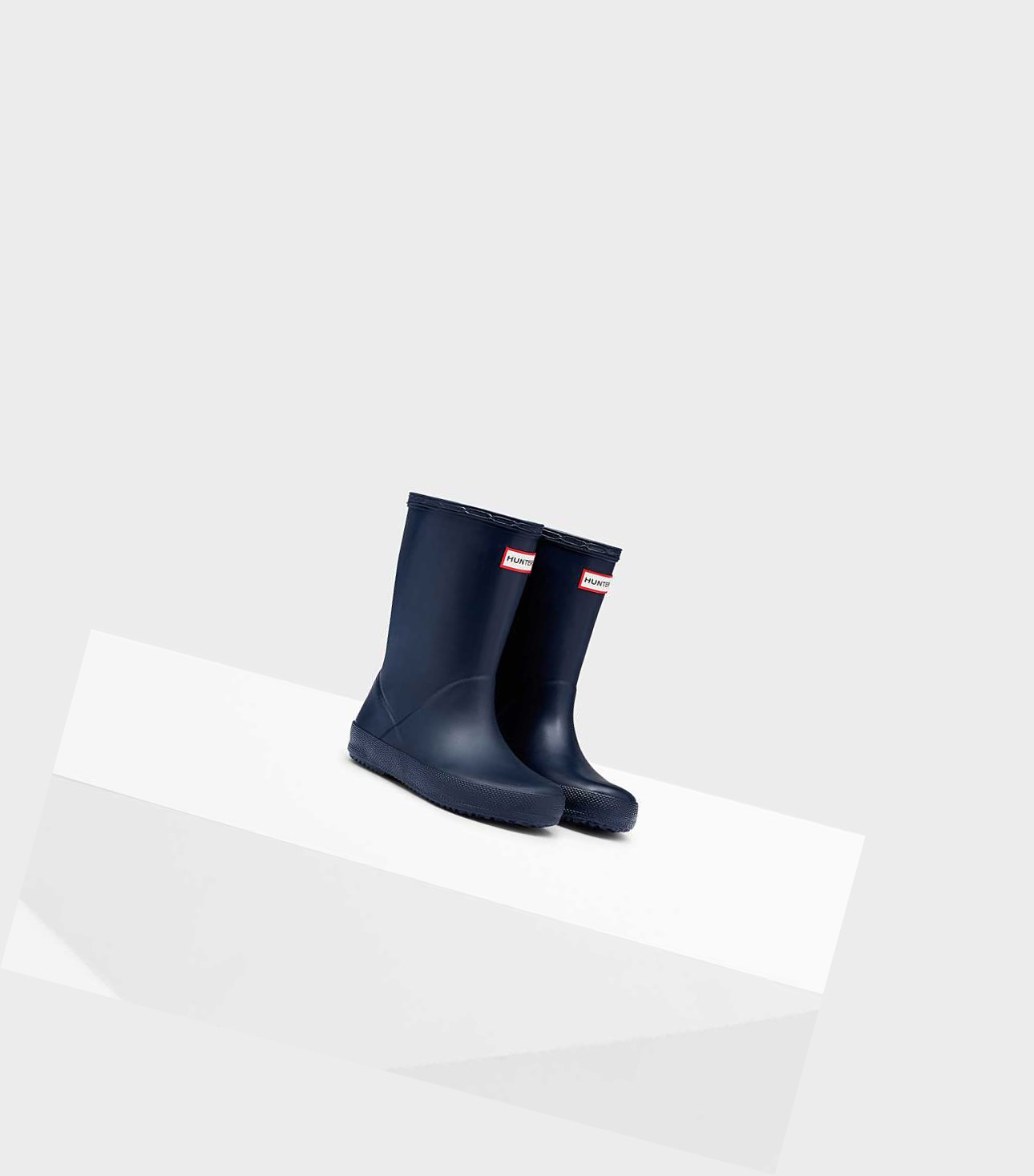 Bottes Courtes Hunter Original First Classiche Wellington Enfant Bleu Marine | 84032WXML