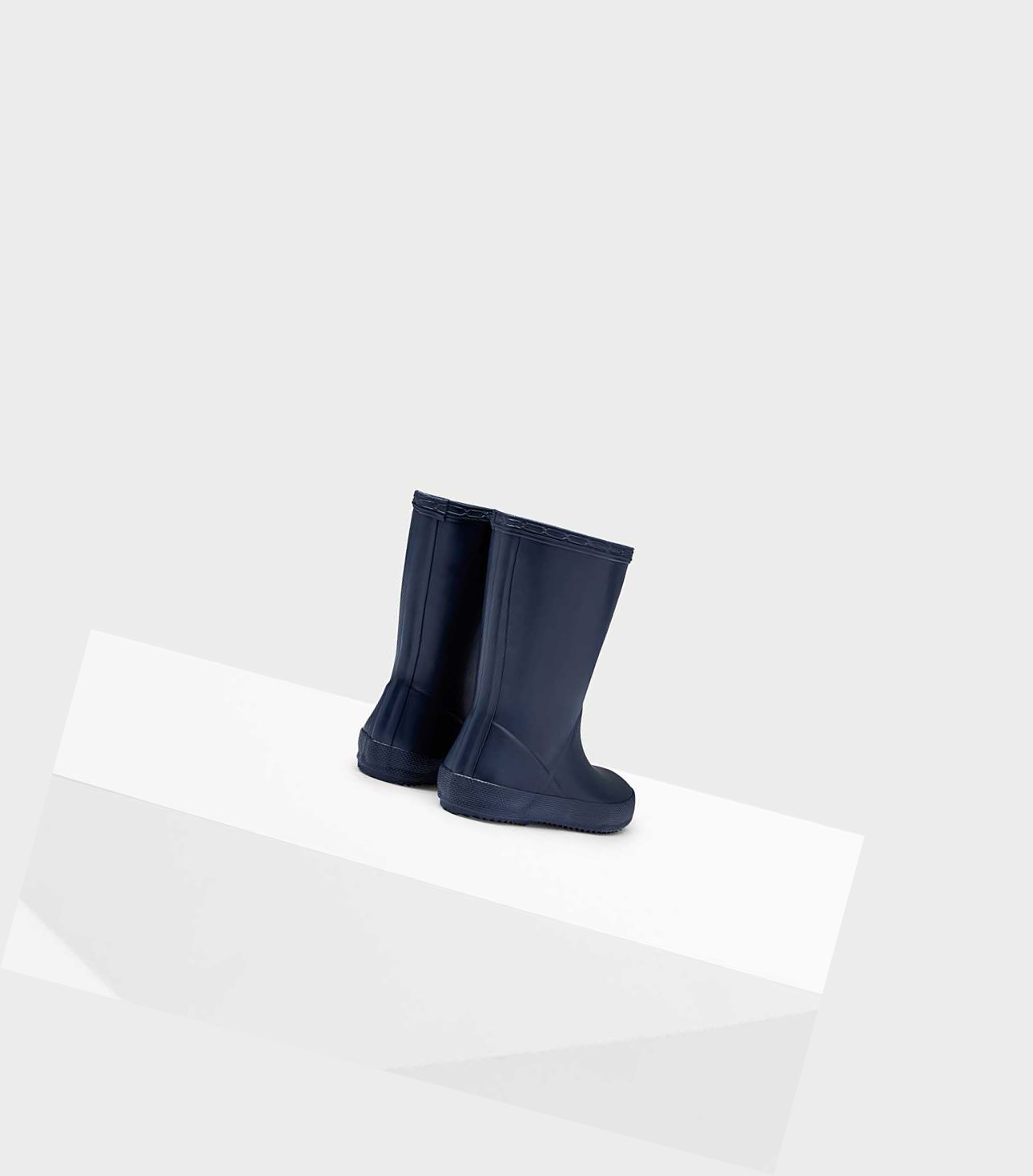 Bottes Courtes Hunter Original First Classiche Wellington Enfant Bleu Marine | 84032WXML