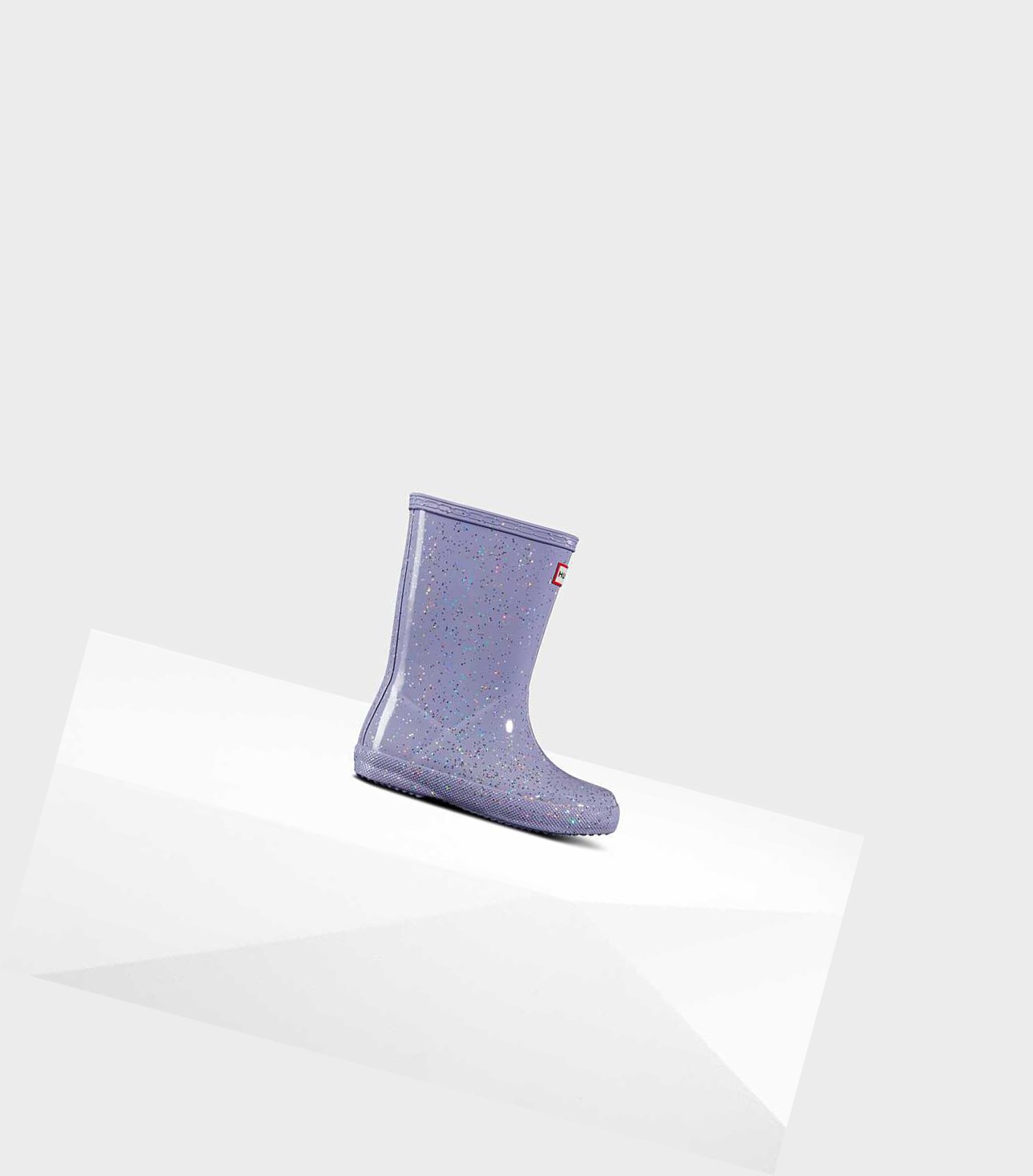 Bottes Courtes Hunter Original First Giant Glitter Wellington Enfant Violette | 17352VFLR