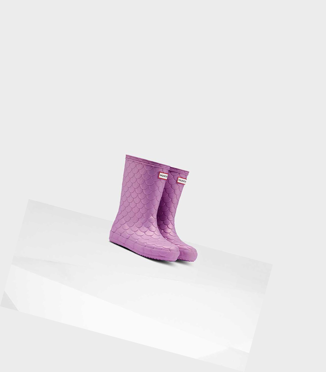 Bottes Courtes Hunter Original First Sea Dragon Texture Wellington Enfant Rose | 85132EFYV