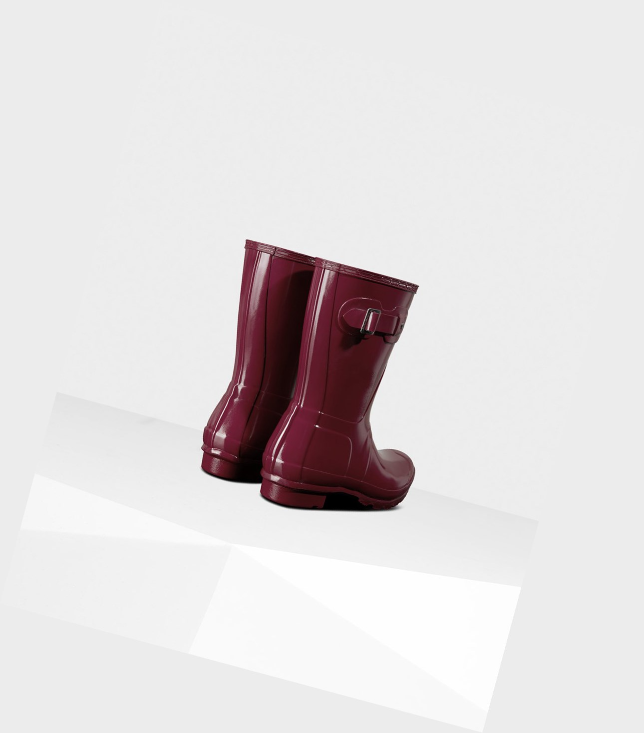 Bottes Courtes Hunter Original Gloss Femme Bordeaux | 21635MIEX