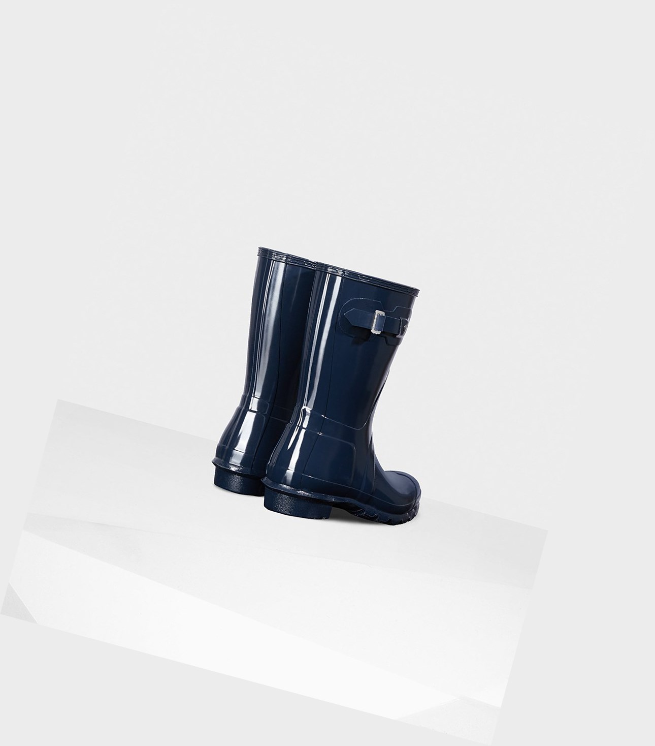 Bottes Courtes Hunter Original Gloss Femme Bleu Marine | 48037IDPZ