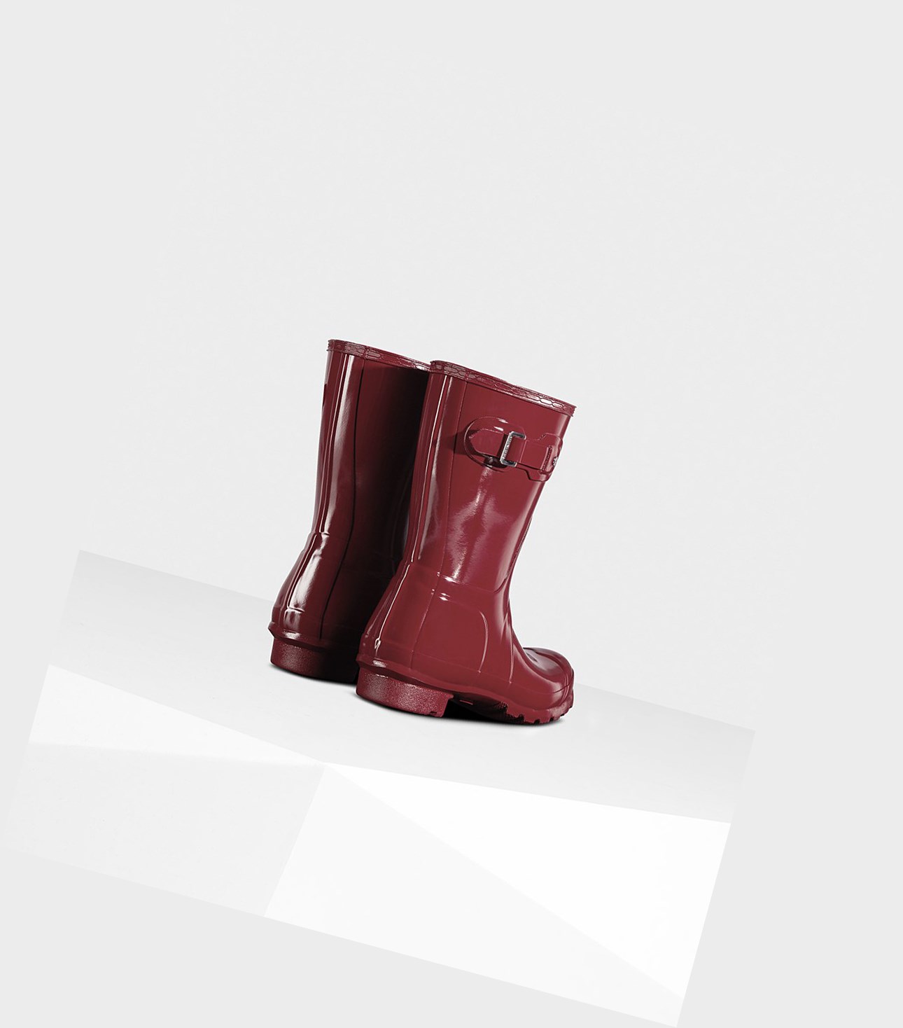 Bottes Courtes Hunter Original Gloss Femme Rouge | 65071WUXM