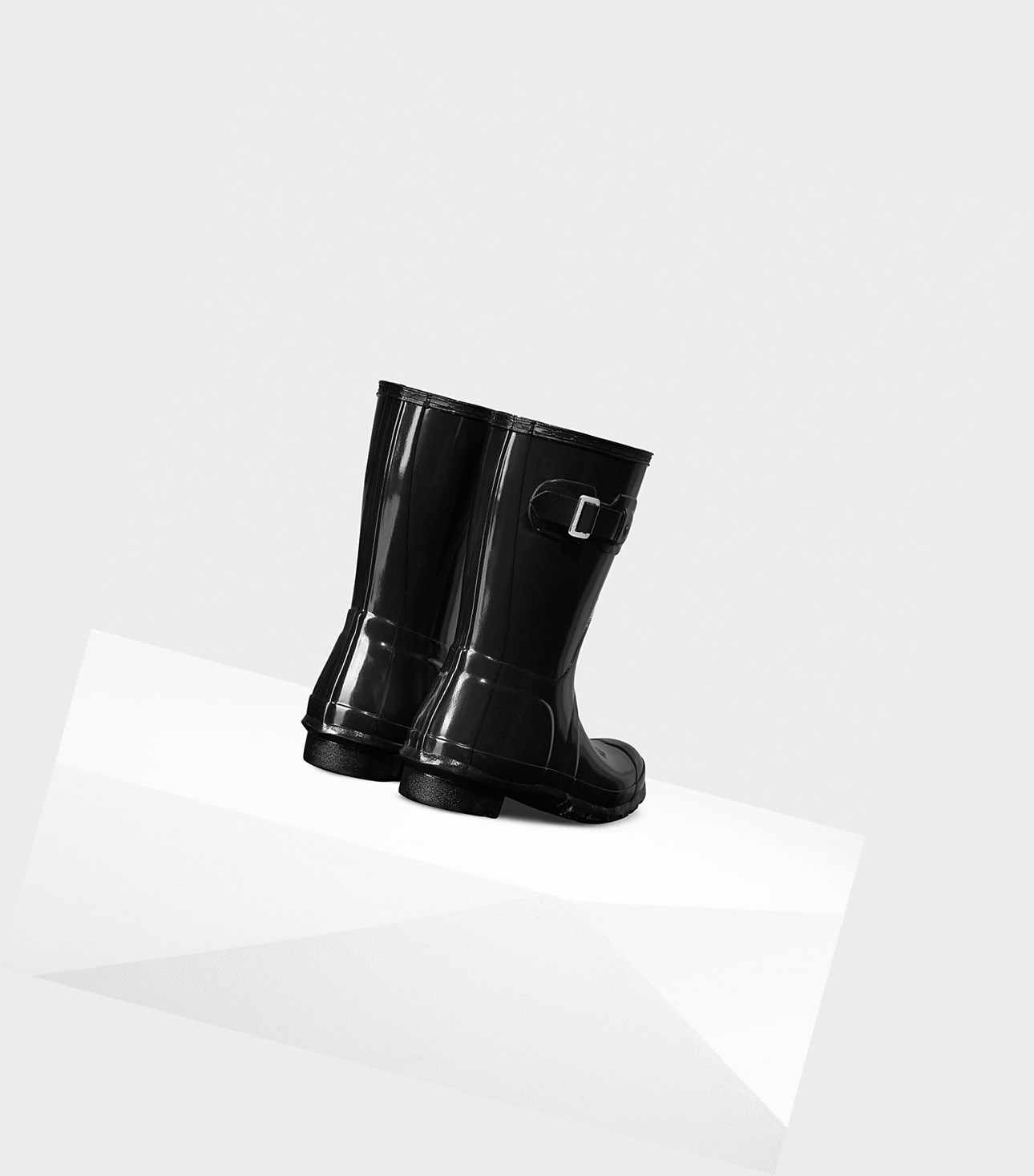 Bottes Courtes Hunter Original Gloss Femme Noir | 76104IWGO