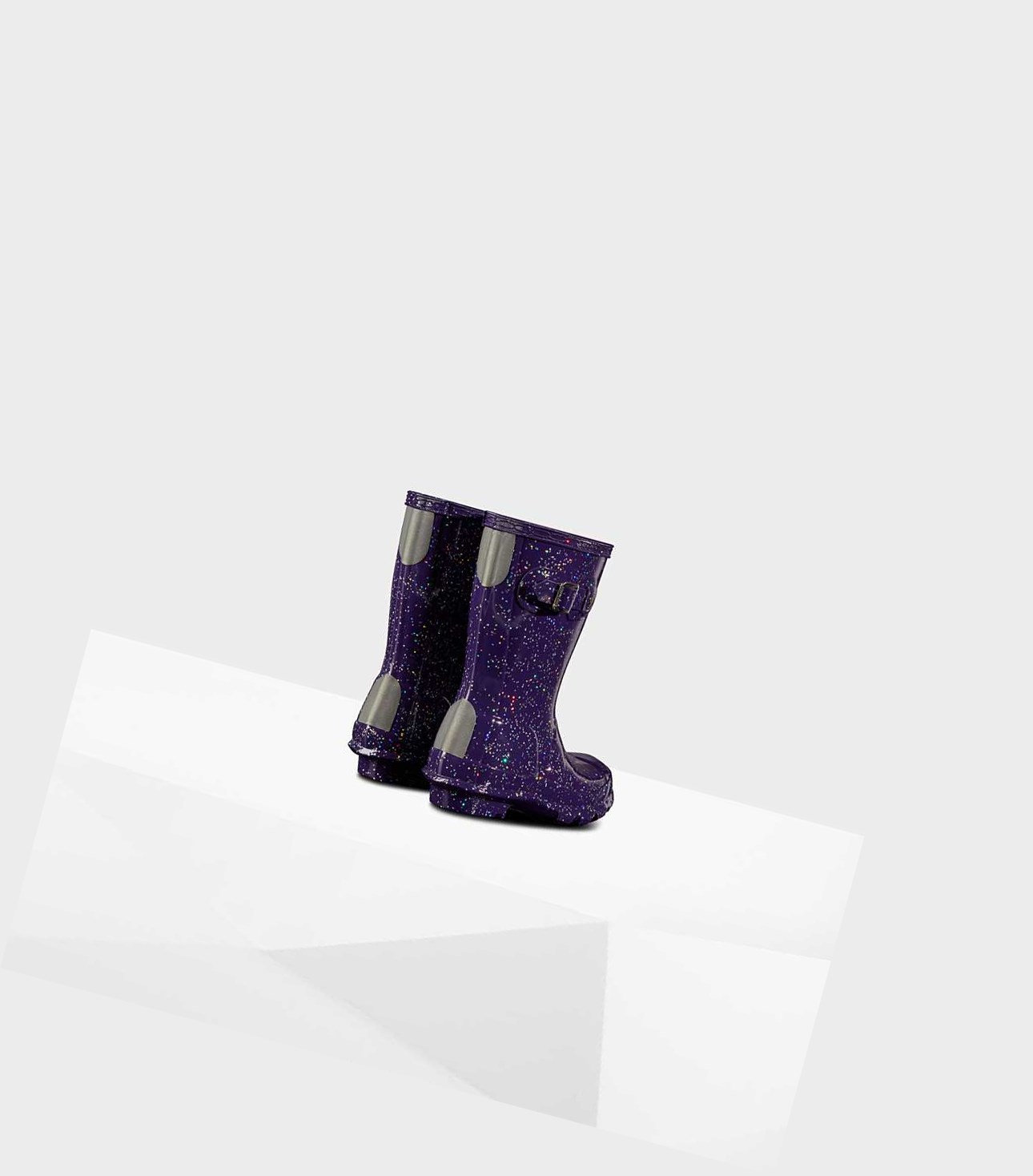 Bottes Courtes Hunter Original Little Giant Glitter Wellington Enfant Violette | 51643TMNK