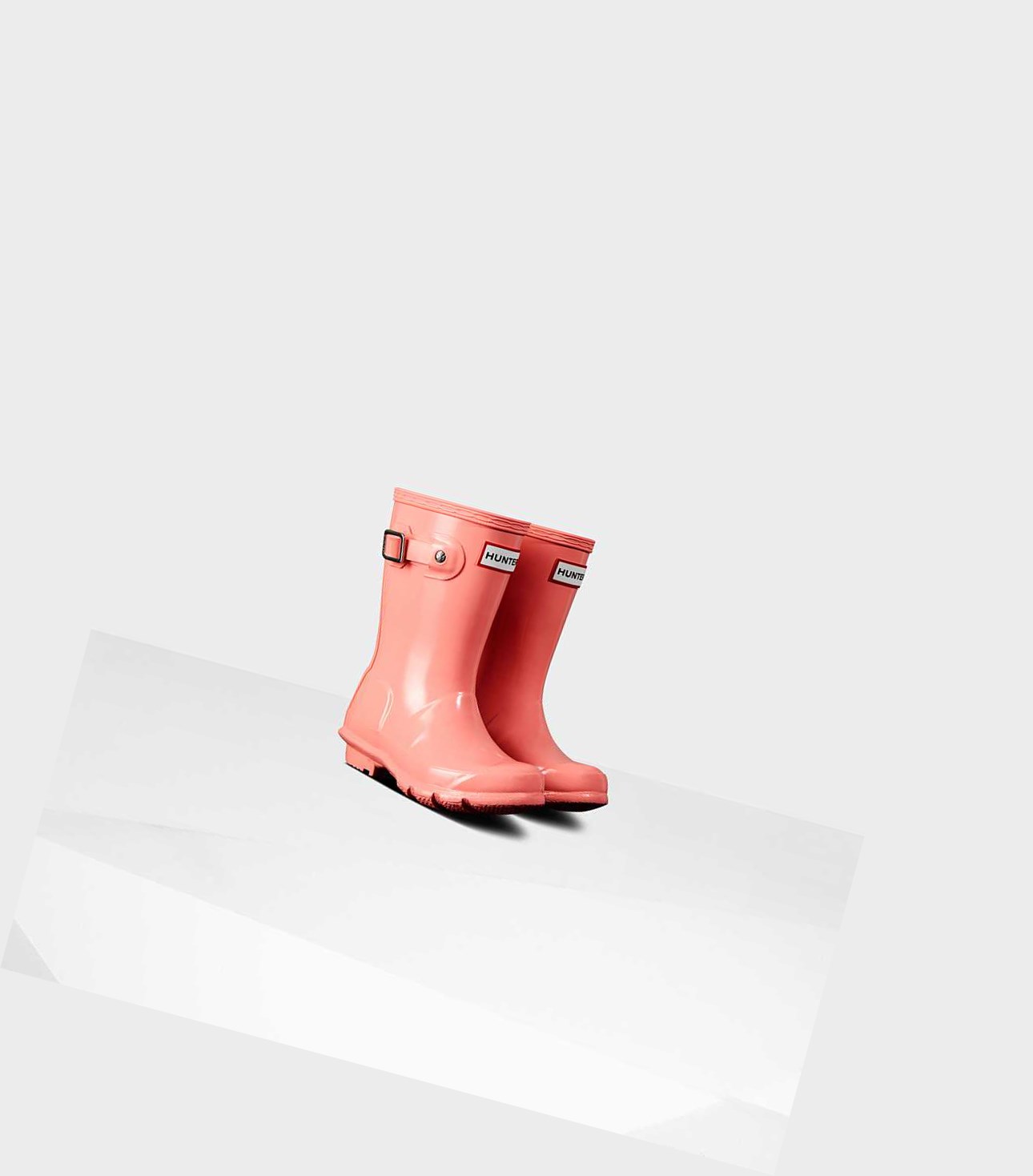 Bottes Courtes Hunter Original Little Gloss Wellington Enfant Rose | 10296BQMR