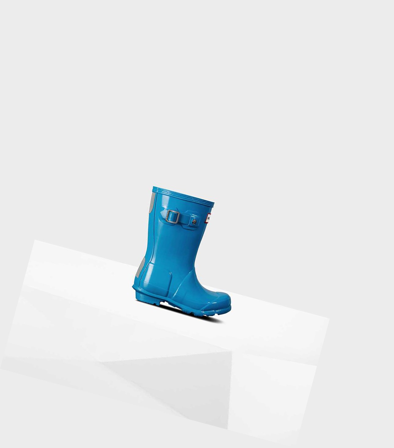 Bottes Courtes Hunter Original Little Gloss Wellington Enfant Bleu | 15873KZEC