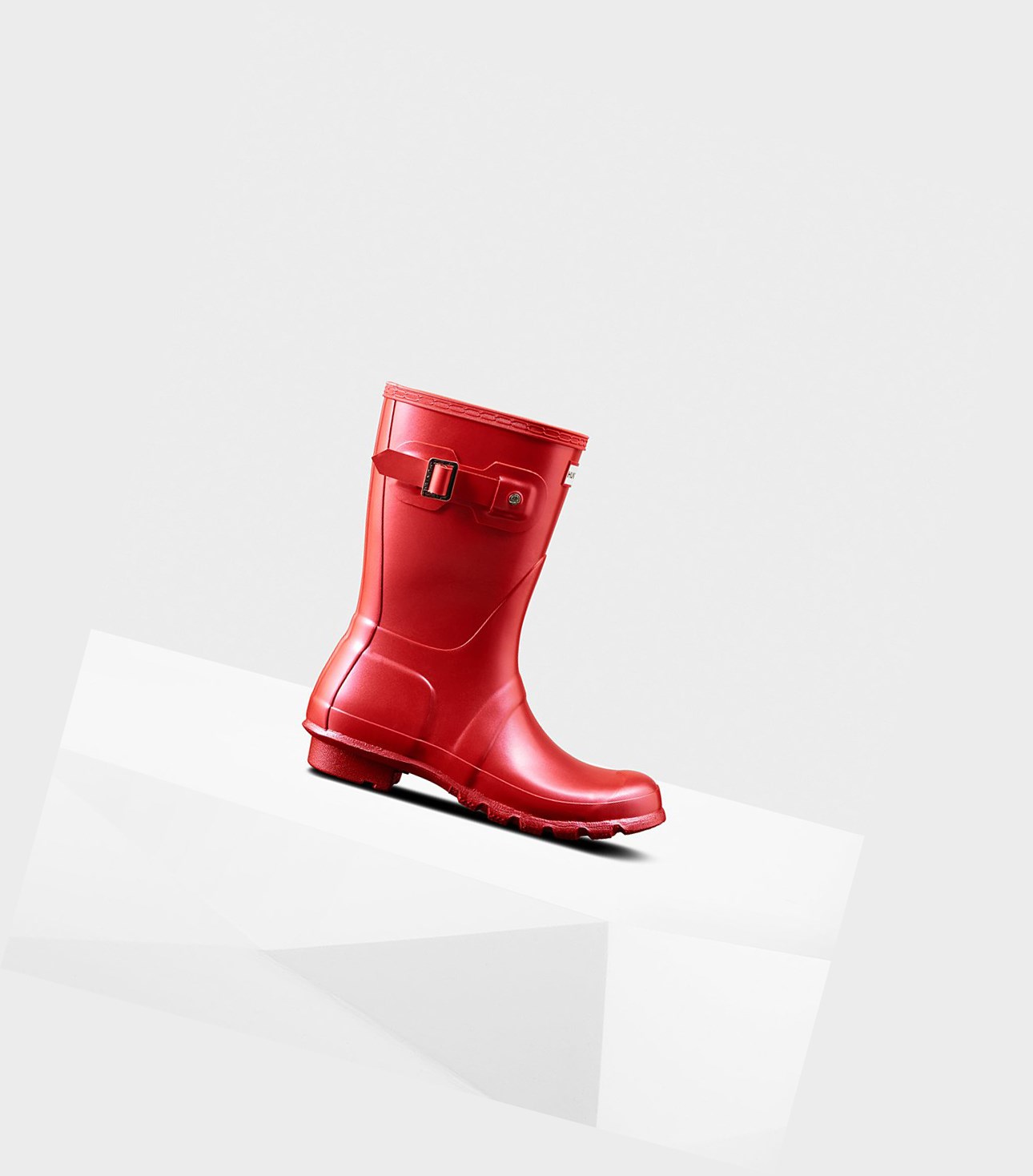 Bottes Courtes Hunter Original Nebula Femme Rouge | 53107IVUB