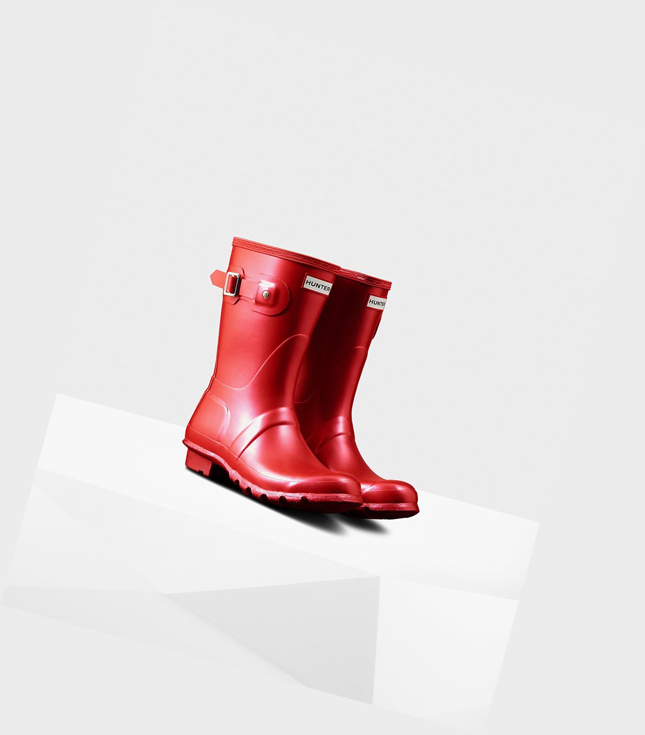 Bottes Courtes Hunter Original Nebula Femme Rouge | 53107IVUB