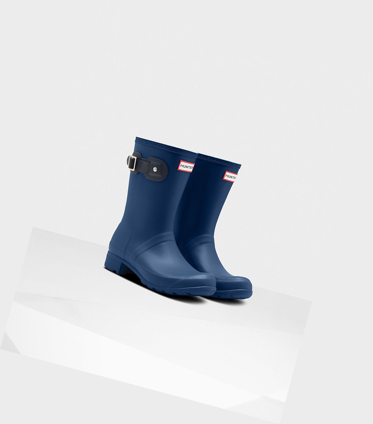 Bottes Courtes Hunter Original Tour Foldable Femme Bleu Marine | 39508CZDR