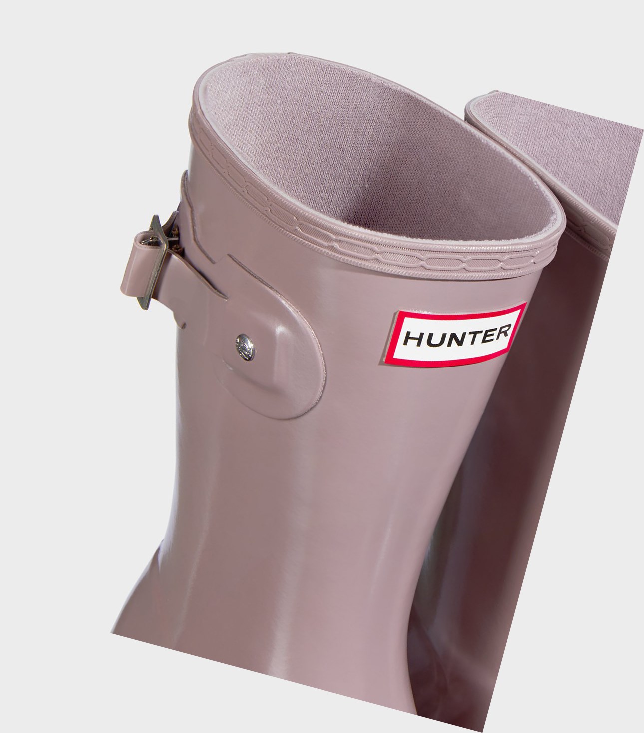 Bottes Courtes Hunter Original Tour Foldable Gloss Femme Violette | 98027QKMY