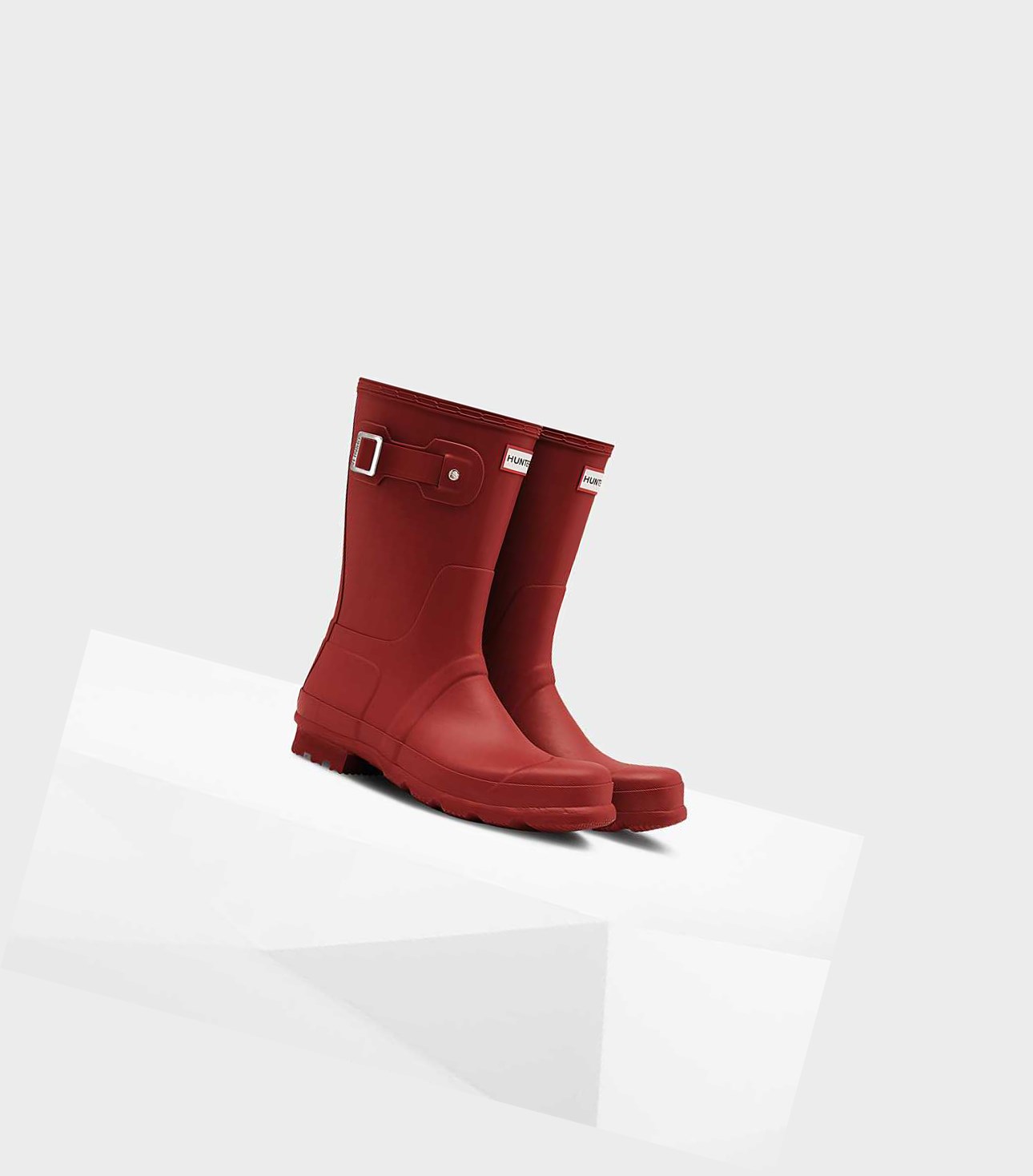 Bottes Courtes Hunter Original Wellington Homme Rouge | 01263BLQP