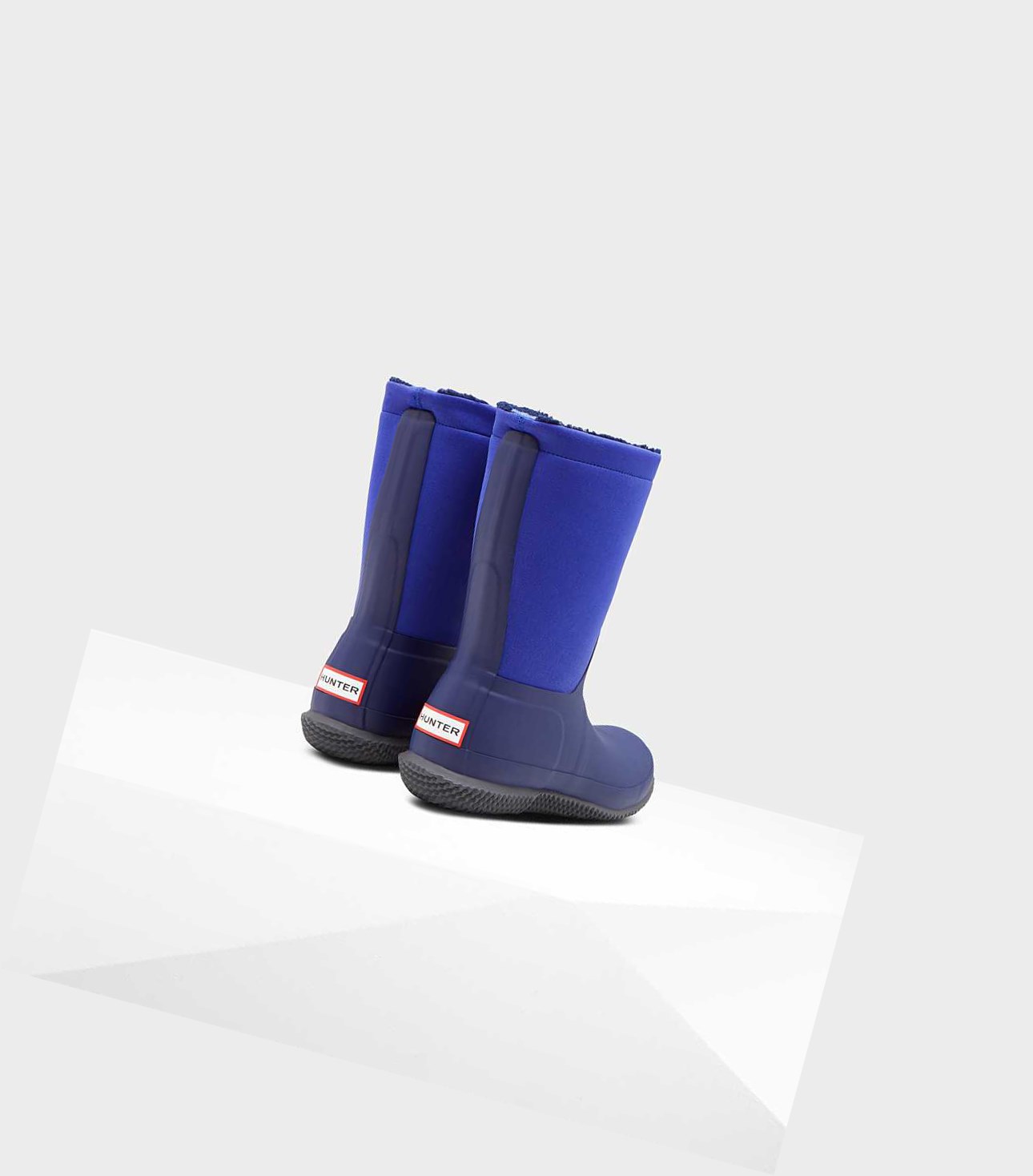 Bottes D'hiver Hunter Original Insulated Roll Top Sherpa Femme Bleu | 34281DBNQ