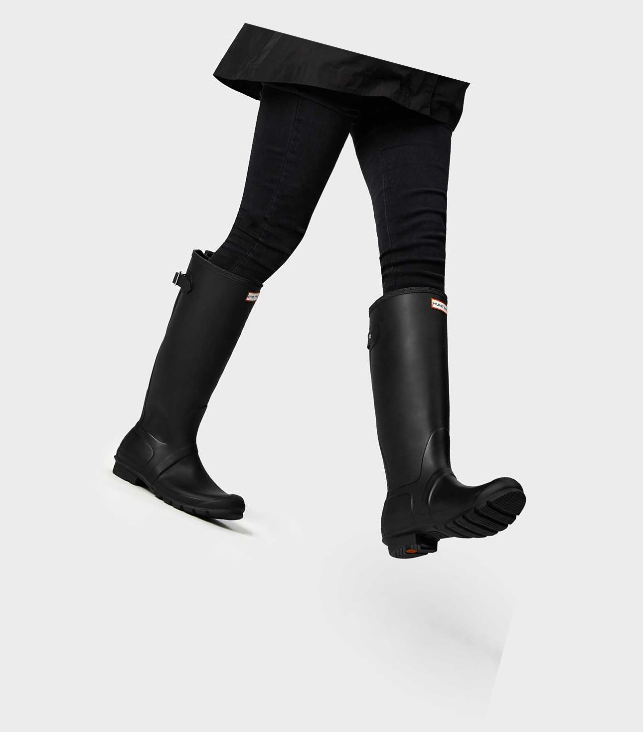 Bottes Hautes Hunter Original Alti Back Wellington Adjustable Femme Noir | 61875JQTE