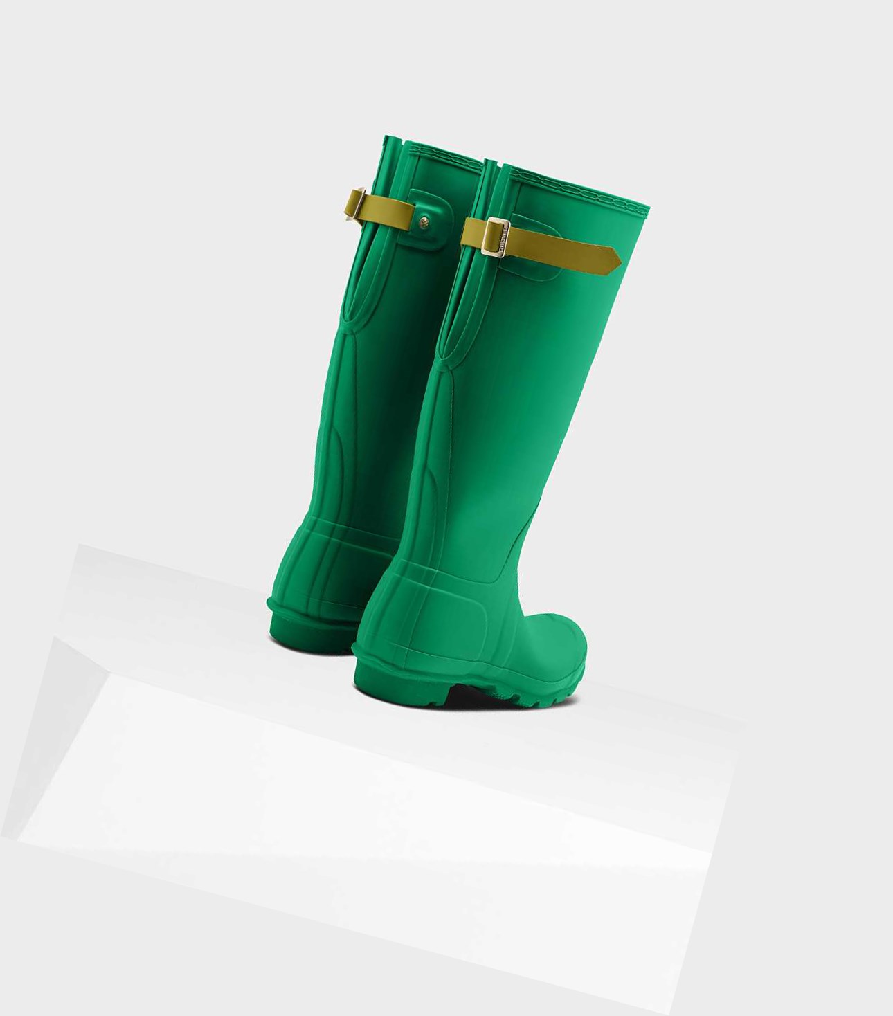 Bottes Hautes Hunter Original Alti Back Wellington Adjustable Femme Vert | 82549KJHP