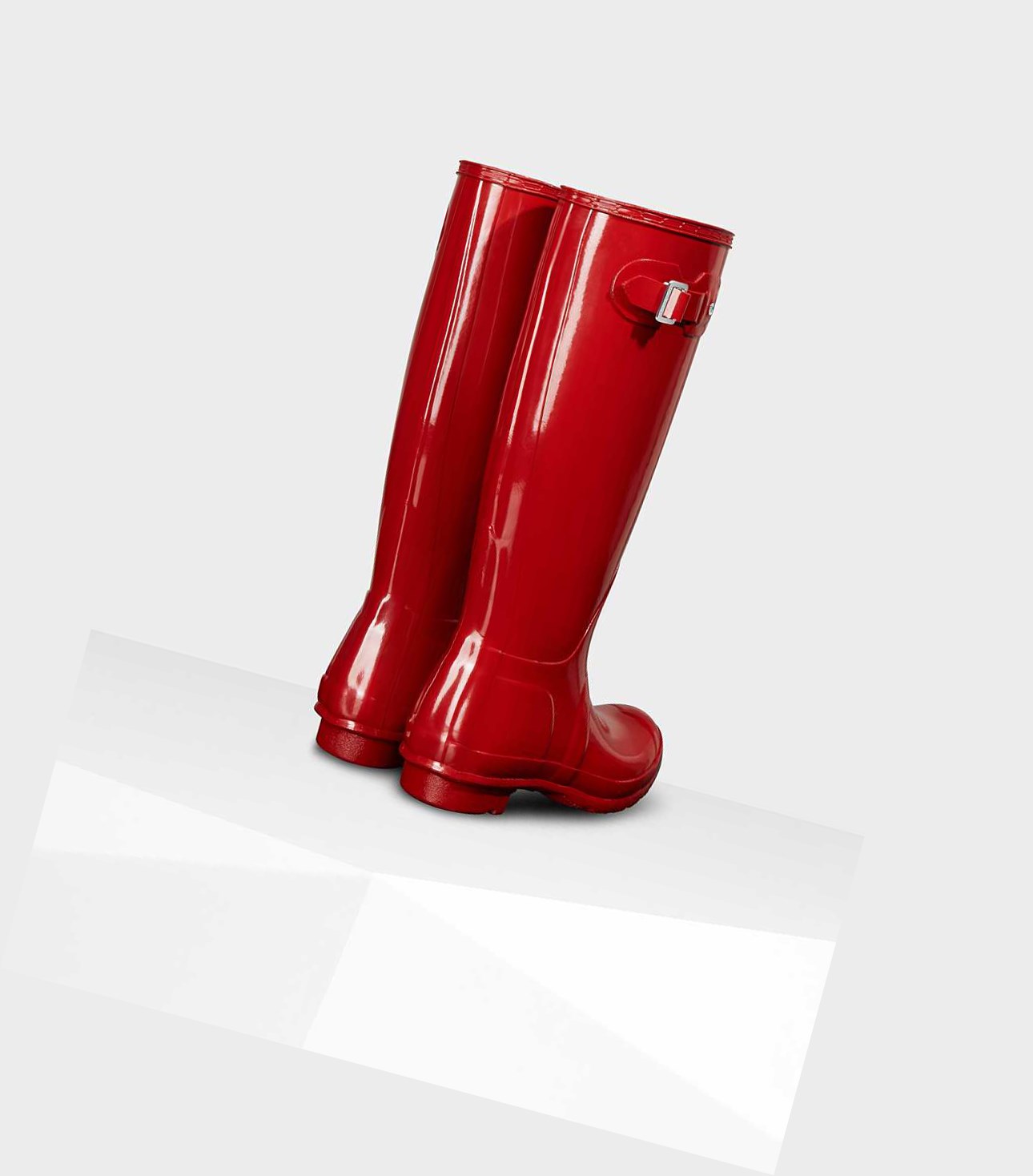 Bottes Hautes Hunter Original Gloss Wellington Femme Rouge | 13962HIXC