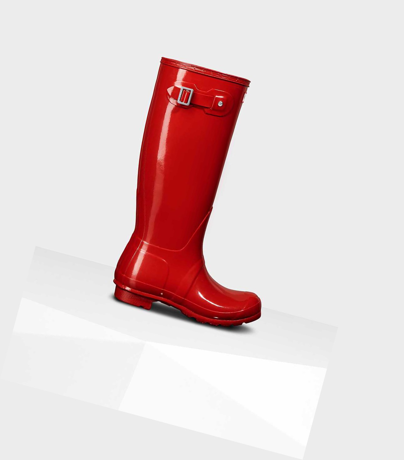 Bottes Hautes Hunter Original Gloss Wellington Femme Rouge | 13962HIXC