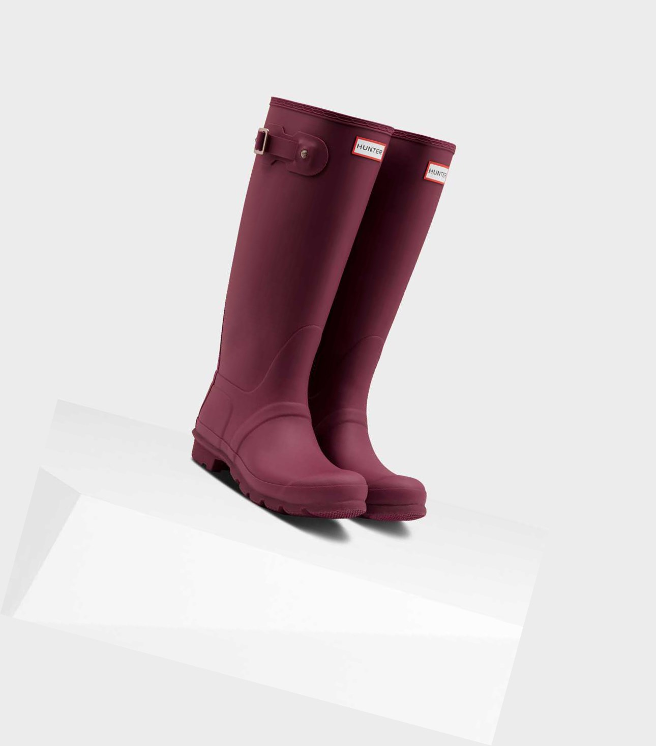 Bottes Hautes Hunter Original Larges Leg Wellington Femme Rouge | 16403QVBR