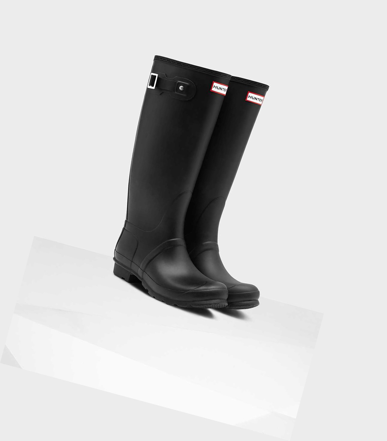 Bottes Hautes Hunter Original Larges Leg Wellington Femme Noir | 56730FUSO