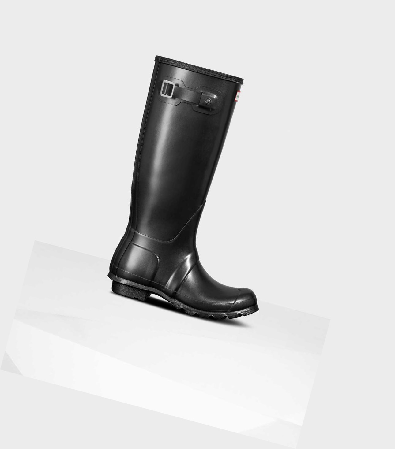 Bottes Hautes Hunter Original Pearlized Wellington Femme Noir | 15378HIYV