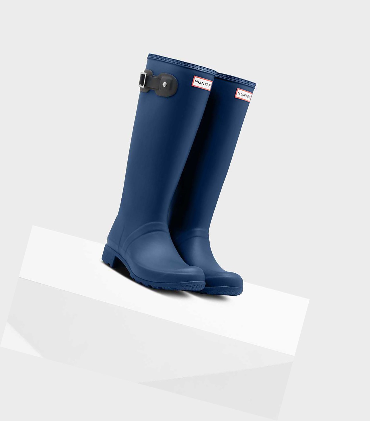 Bottes Hautes Hunter Original Tour Foldable Wellington Femme Bleu Marine | 97305DMQC