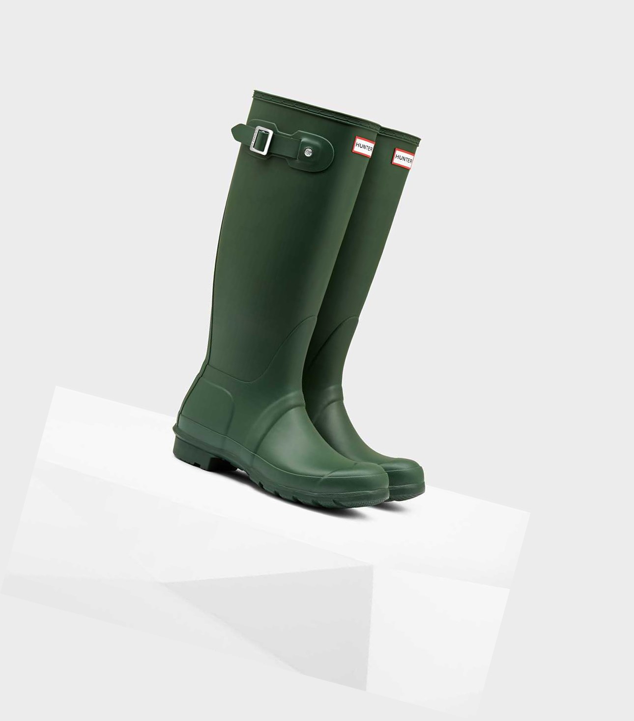 Bottes Hautes Hunter Original Wellington Femme Vert | 71480ZJKI