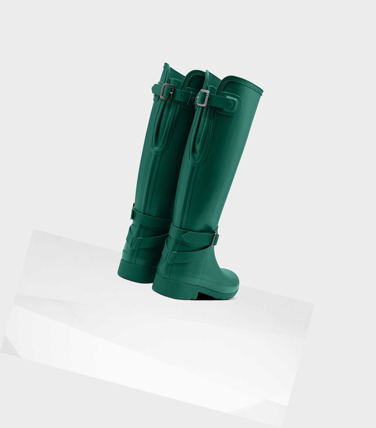 Bottes Hautes Hunter Refined Slim Fit Alti Wellington Adjustable Femme Vert | 20419YZBI