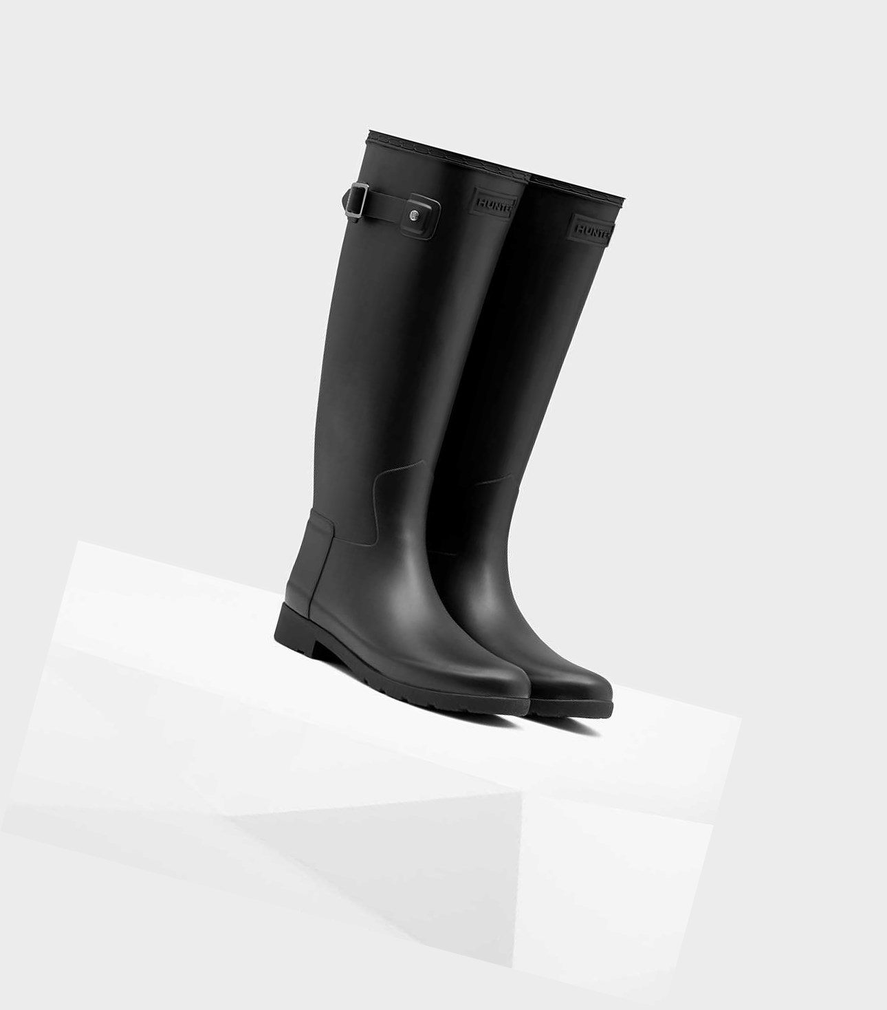 Bottes Hautes Hunter Refined Slim Fit Wellington Femme Noir | 12487IQJZ