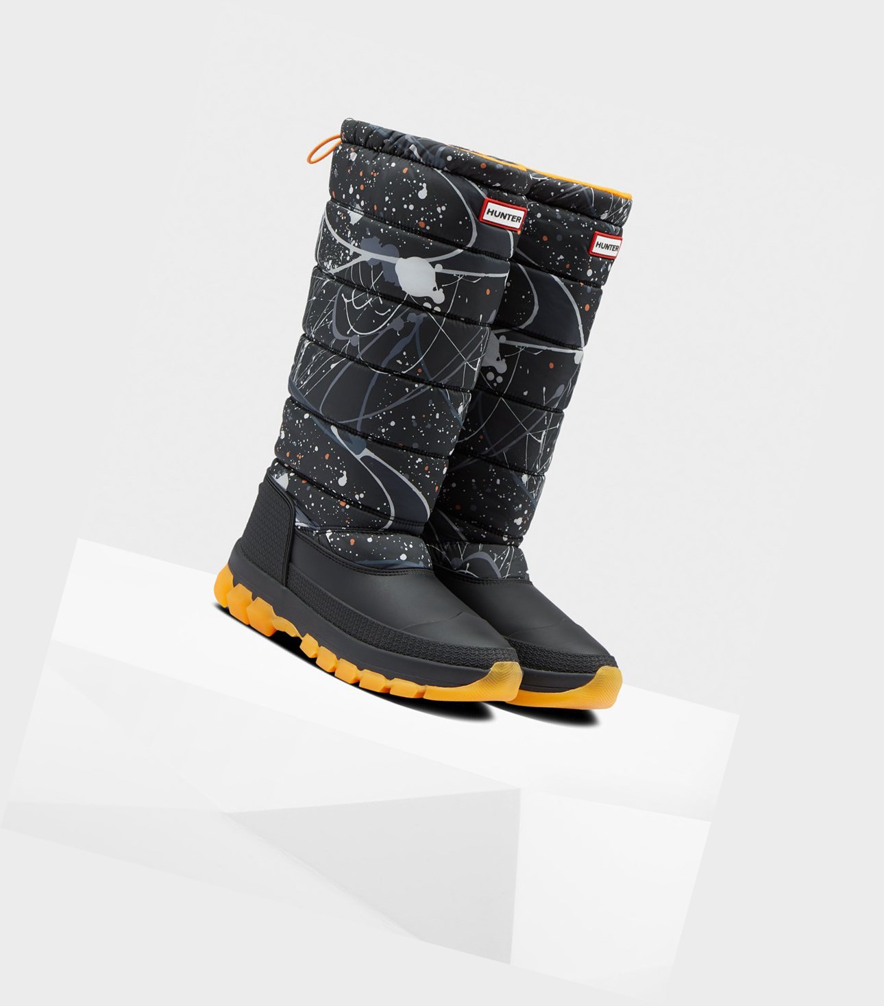 Bottes de Neige Hunter Original Printed Insulated Alti Femme Noir | 53628PNEG