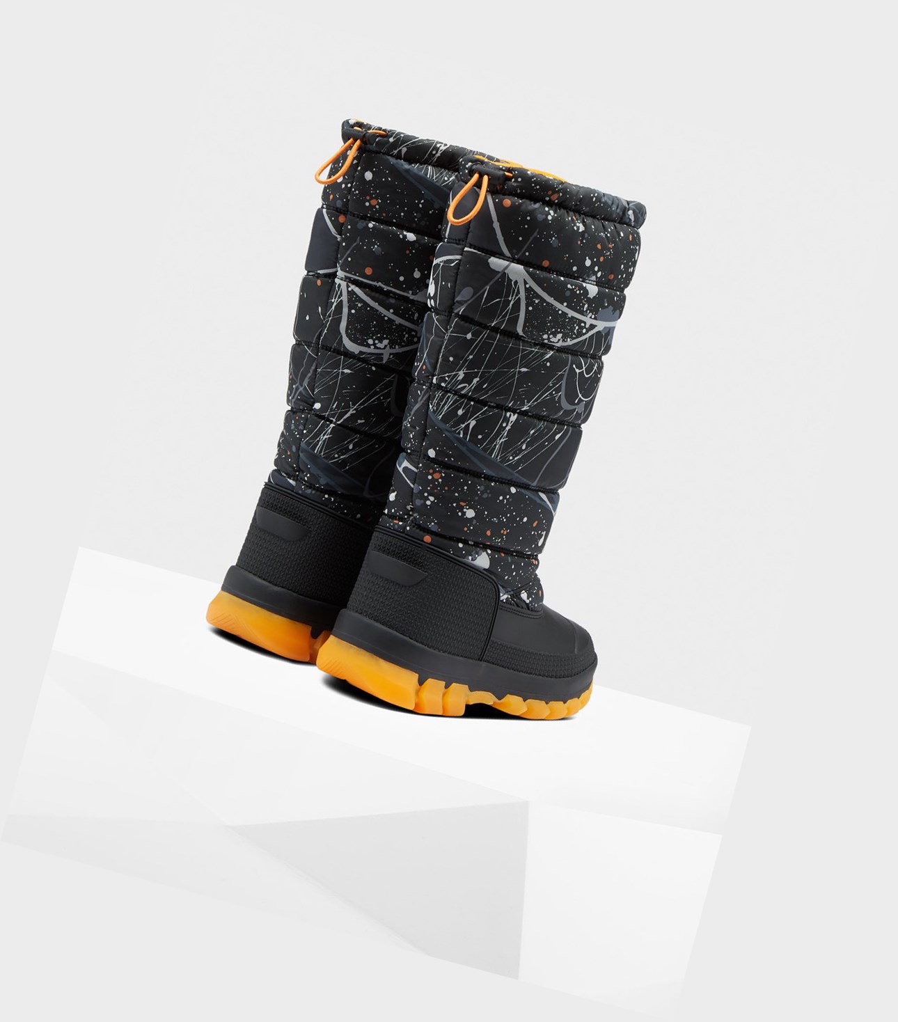 Bottes de Neige Hunter Original Printed Insulated Alti Femme Noir | 53628PNEG